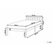 Beliani Cama com estrado Pinho FLORAC Branco
