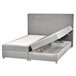 Beliani Cama continental com arrumação Poliéster MINISTER 168x209 Bege