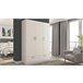 Roupeiro OSLO portas batentes e 2 gavetas 144x200cm branco Branco