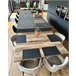 Beliani Silla de comedor SANILAC Azul Claro