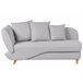Beliani Chaise longue Linho MERI Cinza Claro