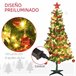 Árvore de Natal Plástico e Aço HOMCOM Verde