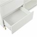 Aparador com 3 gavetas, portas de correr e LEDs Branco
