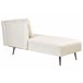 Beliani Chaise longue à direita Poliéster RIOM Creme