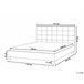 Beliani Cama com estrado Poliéster ROCHELLE 147x218 Cinza Claro