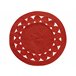 Beliani Entrelaçado KOYUNLU 120x120 Vermelho