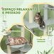 Arranhador para Gatos Aglomerado, Pelúcia e Corda de Algodão Cinza