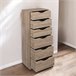 Torre de armazenamento Well Home com 6 gavetas Madeira