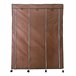 Armário de tecido com portas e rodas com zíper Nyana Home 125 Castanho