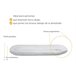 Almofada Plana para Pessoas que Dormem de Barriga para Baixo S 58x38 Branco