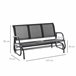 Banco de Balanço metal, tecido textilene Outsunny Preto