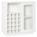 Aparador de Cozinha Metal, Melamina de Madeira e Cristal HOMCOM 80 Branco