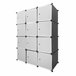 Guarda-roupa Elite Cube Caixa Personalizável 12 Cubos/Portas 111 Preto