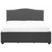 Beliani Cama com estrado Poliéster MONTPELLIER 187x213 Cinza Escuro