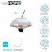 Aquecedor Well Home Patio pendurado modelo revestimento Cinza