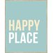 Pintura arte deco HAPPY PLACE 50x40cm marca MARCOMUEBLE  Turquesa