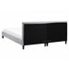 Beliani Cama com LED Poliéster FITOU 190x214 Cinza Claro