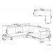 Beliani Conjunto lounge Madeira de acácia MARETTIMO Branco/ Bege