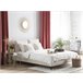 Beliani Cama com estrado Chenille MELLE 195x240 Bege