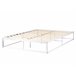 Beliani Cama com estrado Ferro VIRY 166x206 Branco