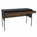 Mesa de escritório Mallorca com 2 gavetas Preto/ Madeira