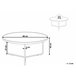 Beliani Mesa de centro MELODY 80x80 Cinza
