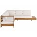 Beliani Conjunto lounge Madeira de acácia MARETTIMO Branco/ Bege
