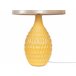 Beliani Candeeiro de mesa HADDAS Amarelo