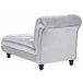 Beliani Chaise longue à direita Veludo LORMONT Cinza Claro