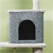 Arranhador para Gatos Melamina de Madeira e Sisal PawHut Cinza