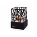 Lareira de mesa a etanol com design em aço esmaltado Preto