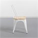 Cadeira Industrial Strong com Assento de Madeira Thinia Home Branco