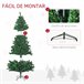 Árvore de Natal PVC e Aço HOMCOM, casa - natal Verde