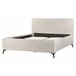 Beliani Cama com estrado Poliéster VALOGNES 172x220 Cinza Claro