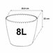 8l Pot redondo Branco