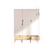 Roupeiro DELTA portas batentes e 3 gavetas 147x200cm branco Branco