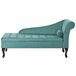 Beliani Chaise longue à direita Veludo PESSAC Azul/ Verde