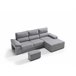 Chaise longue dereita com arrumação RUBIK Cinza