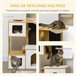 Casa para Gatos MDF e Pelúcia PawHut Castanho