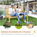 Banco de Exterior Madeira de Abeto Outsunny 143x51 Laranja