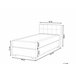 Beliani Cama continental Poliéster ADMIRAL 99x212 Cinza Claro