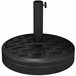 Base Chapéu de Sol HDPE, concreto, aço Outsunny Preto