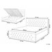 Beliani Cama con almacenaje Terciopelo AMIENS 171x217 Cinza Escuro