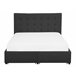 Beliani Cama com armazenamento Poliéster ROCHELLE 153x213 Cinza Escuro