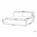 Beliani Cama com estrado Bouclé LINARDS 210x242 Branco