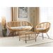 Beliani Conjunto lounge Rattan/vime MARATEA/CESENATICO Natural