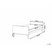 Beliani Cama com estrado Pinho BONNAC 95x210 Azul Claro