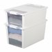 Curver Caixa de arrumação com tampa Bi-Box 40L Branco