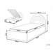 Beliani Cama baú Bouclé ANET 106x218 Bege