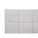 Beliani Cama continental Poliéster ADMIRAL 99x212 Cinza Claro